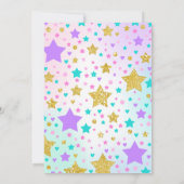 Unicorn Bowling Uitnodiging Bowling Birthday Parti (Achterkant)