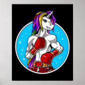 Unicorn Boxing Player Poster (Voorkant)