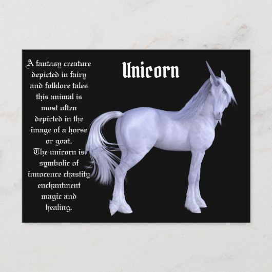 Unicorn Briefkaart (Voorkant)