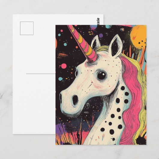 Unicorn Briefkaart (Voorkant / Achterkant)