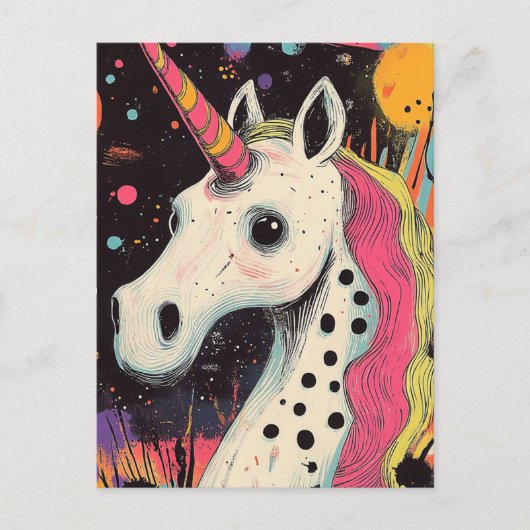 Unicorn Briefkaart (Voorkant)