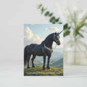 Unicorn Briefkaart (Staand voorkant)