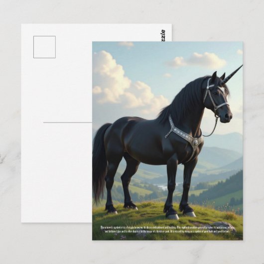 Unicorn Briefkaart (Voorkant / Achterkant)