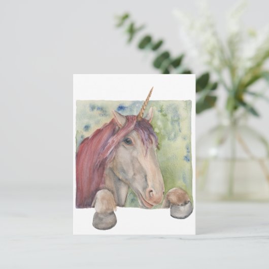 Unicorn Briefkaart (Staand voorkant)