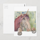 Unicorn Briefkaart (Voorkant / Achterkant)