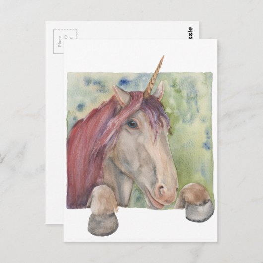Unicorn Briefkaart (Voorkant / Achterkant)
