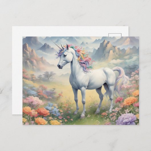 Unicorn Briefkaart (Voorkant / Achterkant)