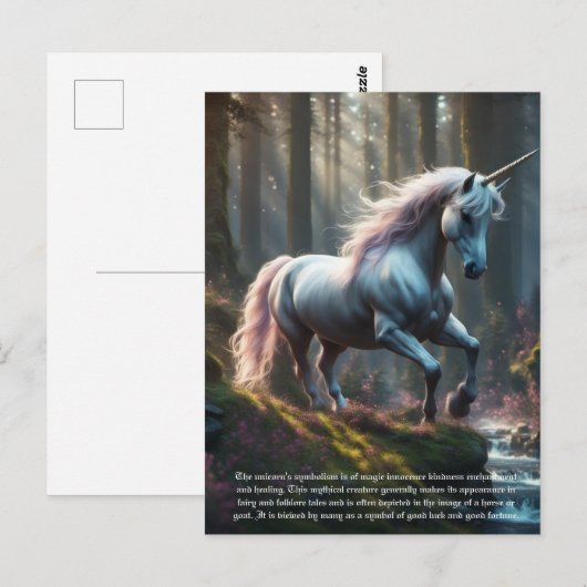 Unicorn Briefkaart (Voorkant / Achterkant)