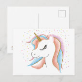 Unicorn Briefkaart (Voorkant / Achterkant)