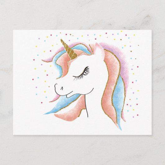 Unicorn Briefkaart (Voorkant)