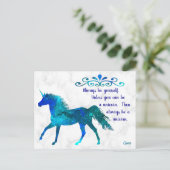 Unicorn - Briefkaart (Staand voorkant)