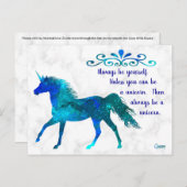 Unicorn - Briefkaart (Voorkant / Achterkant)