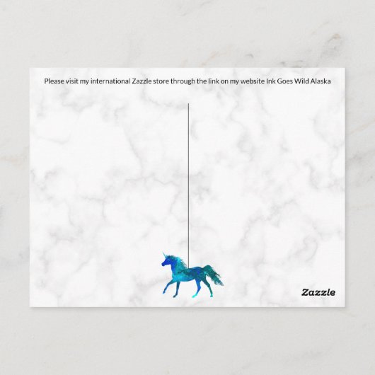 Unicorn - Briefkaart (Achterkant)