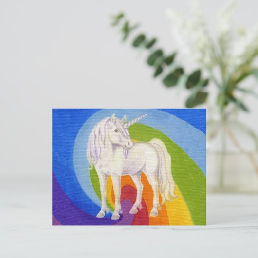 Unicorn briefkaart (Staand voorkant)