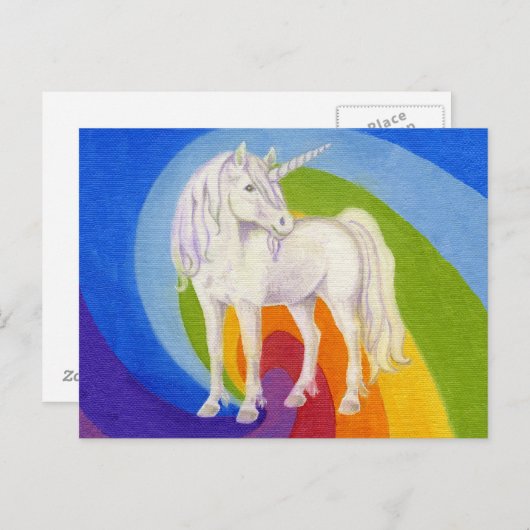 Unicorn briefkaart (Voorkant / Achterkant)