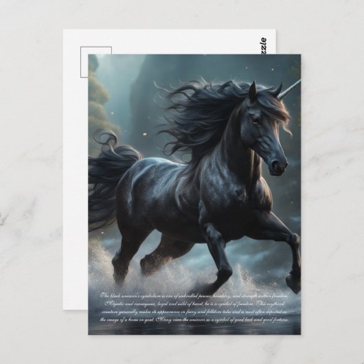 Unicorn Briefkaart (Voorkant / Achterkant)