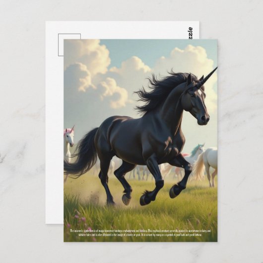 Unicorn Briefkaart (Voorkant / Achterkant)