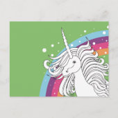 UNICORN BRIEFKAART GREEN (Voorkant)