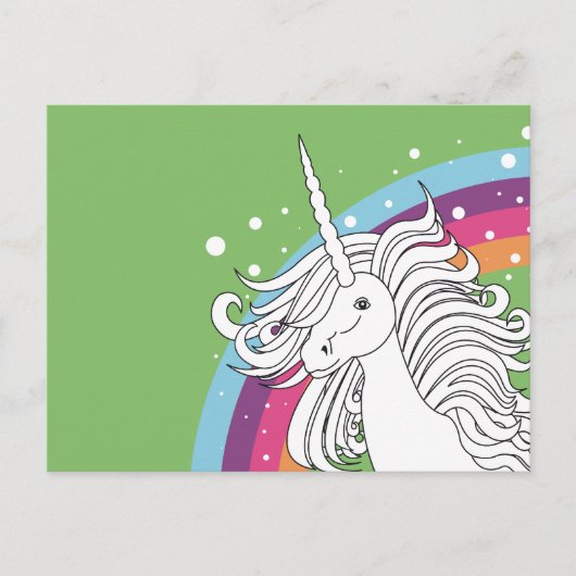 UNICORN BRIEFKAART GREEN (Voorkant)