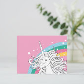 UNICORN BRIEFKAART PINK (Staand voorkant)