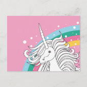 UNICORN BRIEFKAART PINK (Voorkant)