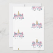 Unicorn Briefpapier Bedankkaart (Achterkant)