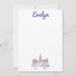 Unicorn Briefpapier Bedankkaart