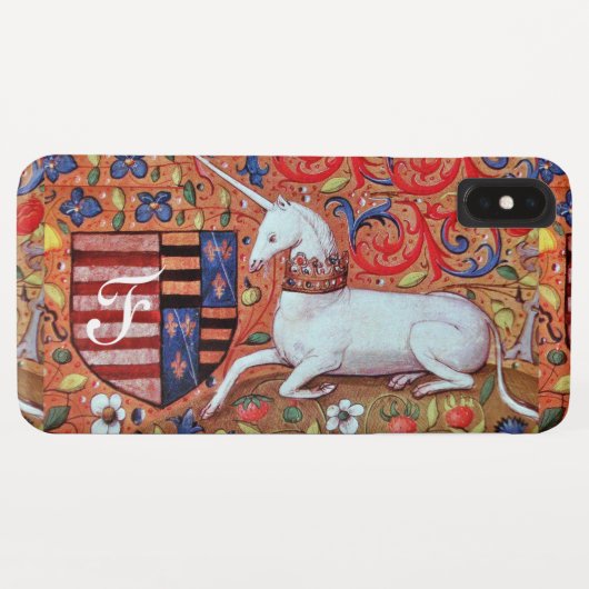 UNICORN Brown Parchment Monogram Case-Mate iPhone Case (Achterkant (horizontaal))