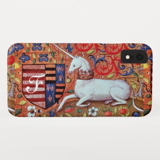UNICORN Brown Parchment Monogram Case-Mate iPhone Case (Achterkant (horizontaal))