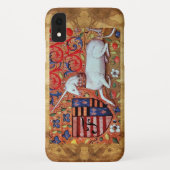 UNICORN Brown Parchment Monogram Case-Mate iPhone Case (Achterkant)