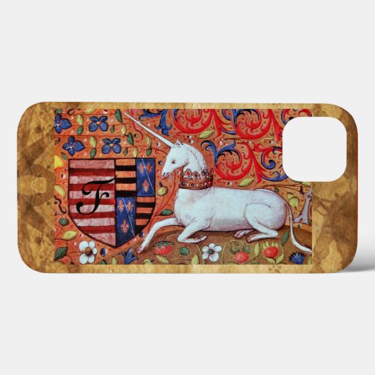 UNICORN Brown Parchment Monogram Case-Mate iPhone Case (Achterkant (horizontaal))