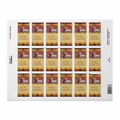 UNICORN BROWN PARCHMENT Monogram Etiket (Full Sheet)