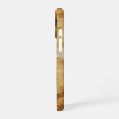 UNICORN Brown Parchment Monogram iPhone 16 Hoesje (Linkerkant)