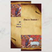 UNICORN, bruine witte rode champagne Kaart (Voorkant / Achterkant)