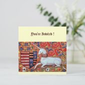 UNICORN, bruine witte zilver Kaart (Staand voorkant)