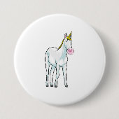 Unicorn Bubble gom Ronde Button 7,6 Cm (Voorkant)