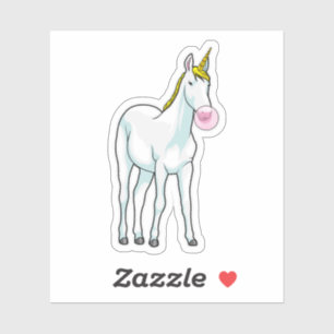 Unicorn Bubble gom Sticker