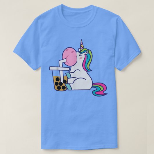 Unicorn Bubble Tea Boba T-shirt (Design voorkant)