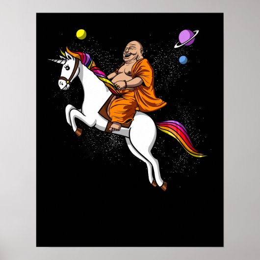 Unicorn Buddha Yoga Poster (Voorkant)