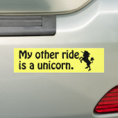 Unicorn Bumpersticker (Op auto)