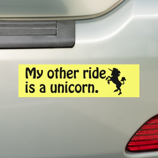 Unicorn Bumpersticker (Op auto)