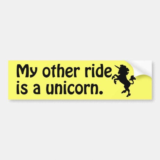 Unicorn Bumpersticker (Voorkant)