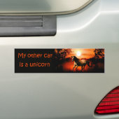 Unicorn Bumpersticker (Op auto)