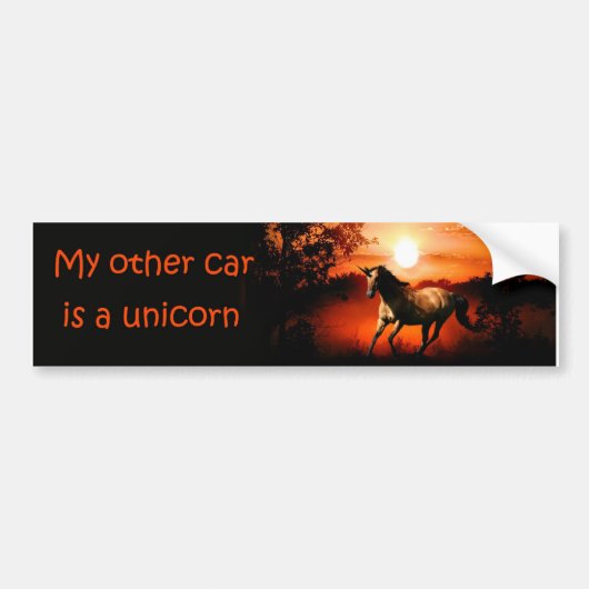 Unicorn Bumpersticker (Voorkant)