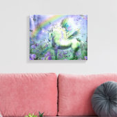 Unicorn & butterflies canvas afdruk (Insitu (Woonkamer))