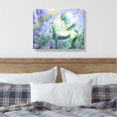 Unicorn & butterflies canvas afdruk (Insitu (Slaapkamer))