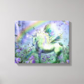 Unicorn & butterflies canvas afdruk (Voorkant)