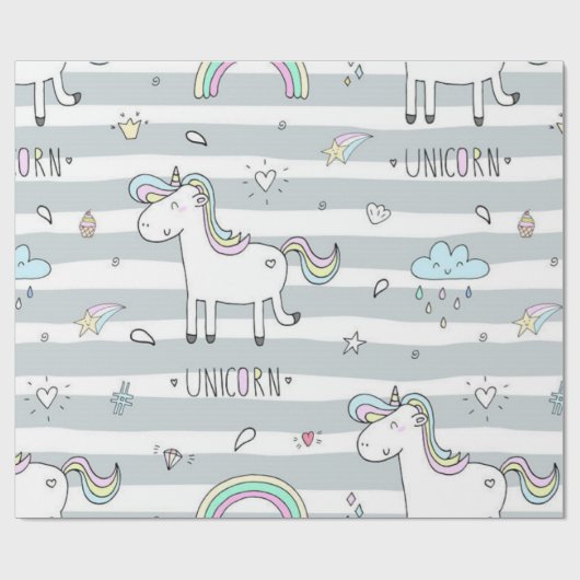 Unicorn Cadeaupapier (Vlak)