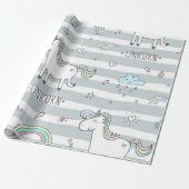Unicorn Cadeaupapier (Uitgerold)