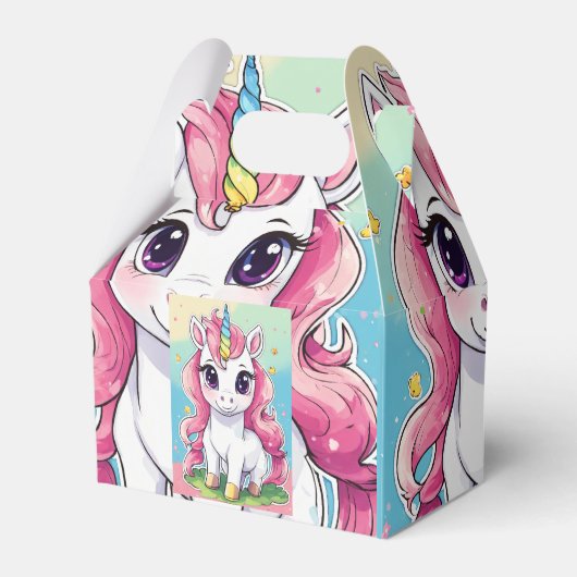 Unicorn Cadebox Bedankdoosjes (Voorkant Zijde)